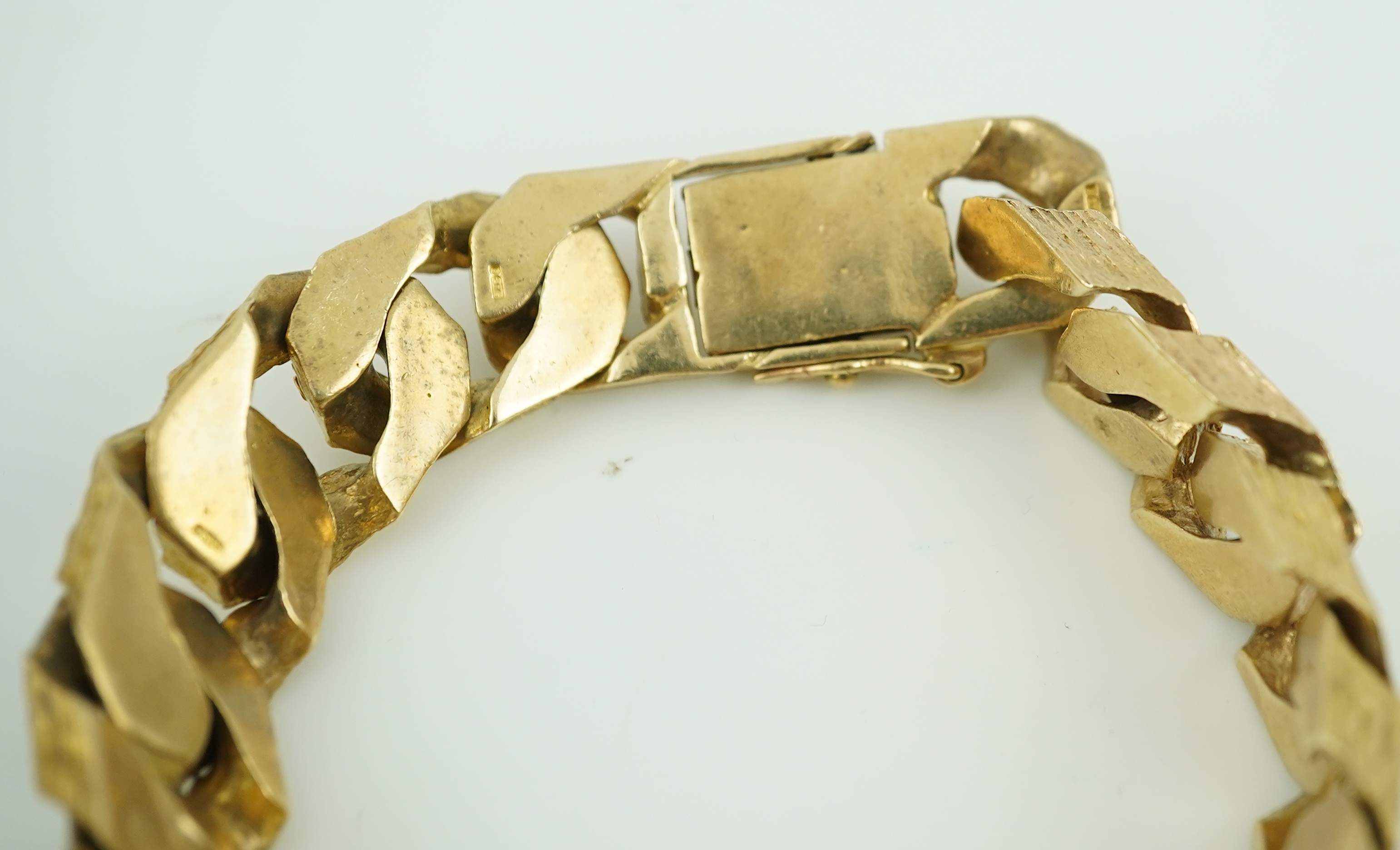 A 9ct gold identity bracelet, circa 1973